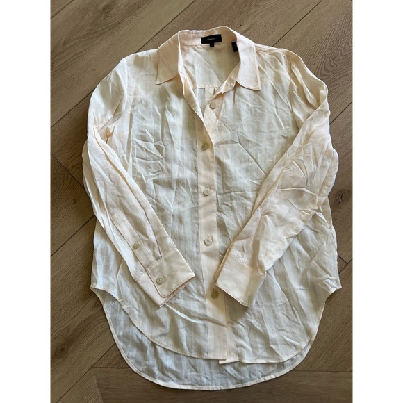 Theory Women's Striped Button Down Long Sleeve Shirt Dressy Casual - Picture 1 of 5